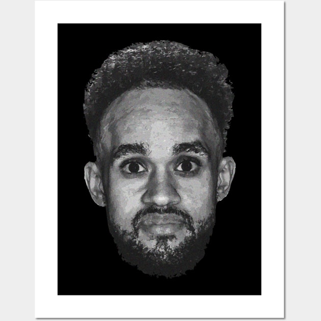 Derrick White Funny Vintage Face Wall Art by rattraptees